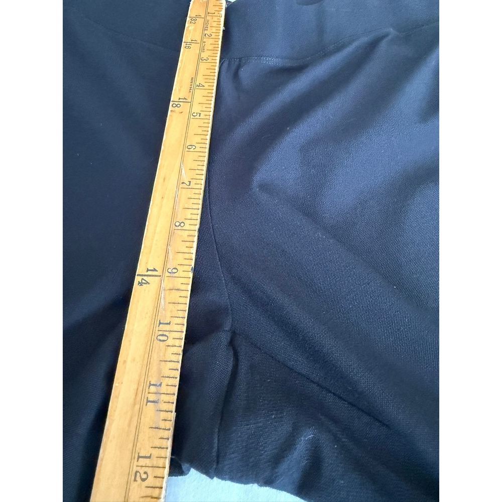 Eileen Fisher Black Stretch Crepe Pull On Ankle Pants P6375M Womens Medium - Picture 8 of 10